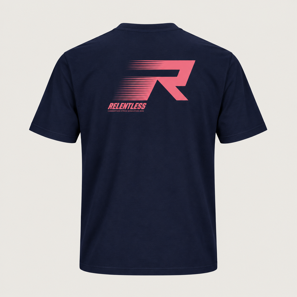 Relentless X sqWOD Unisex Tee - Navy
