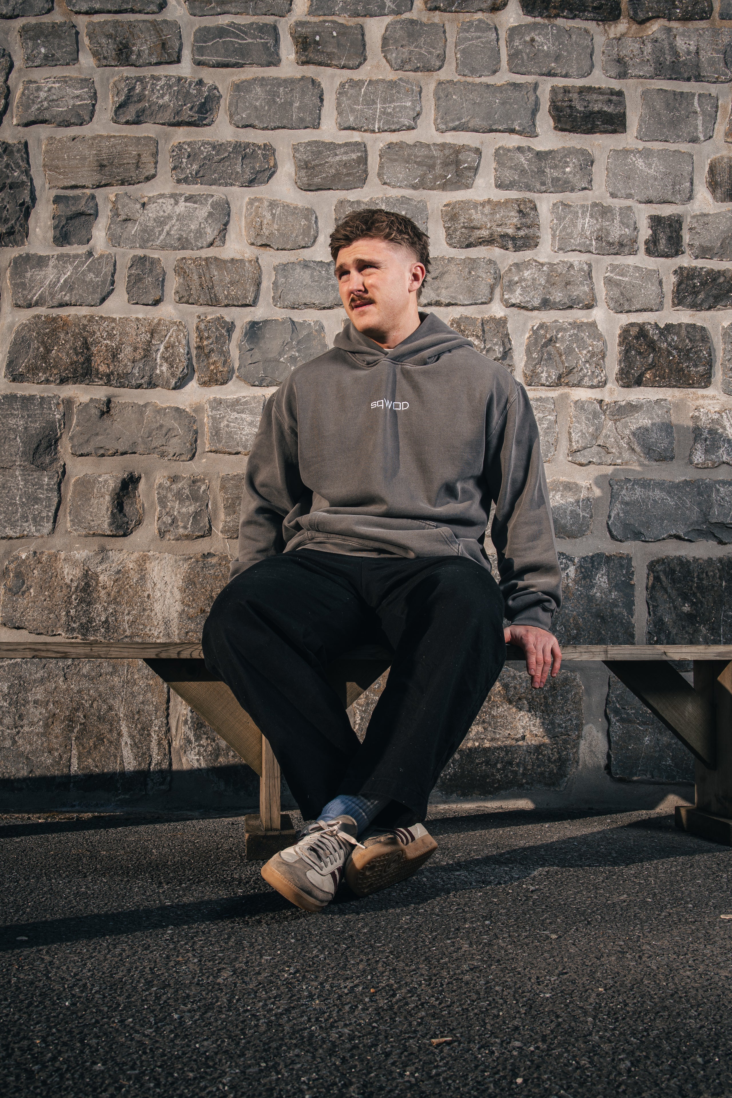 Men’s Faded Light Grey Hood