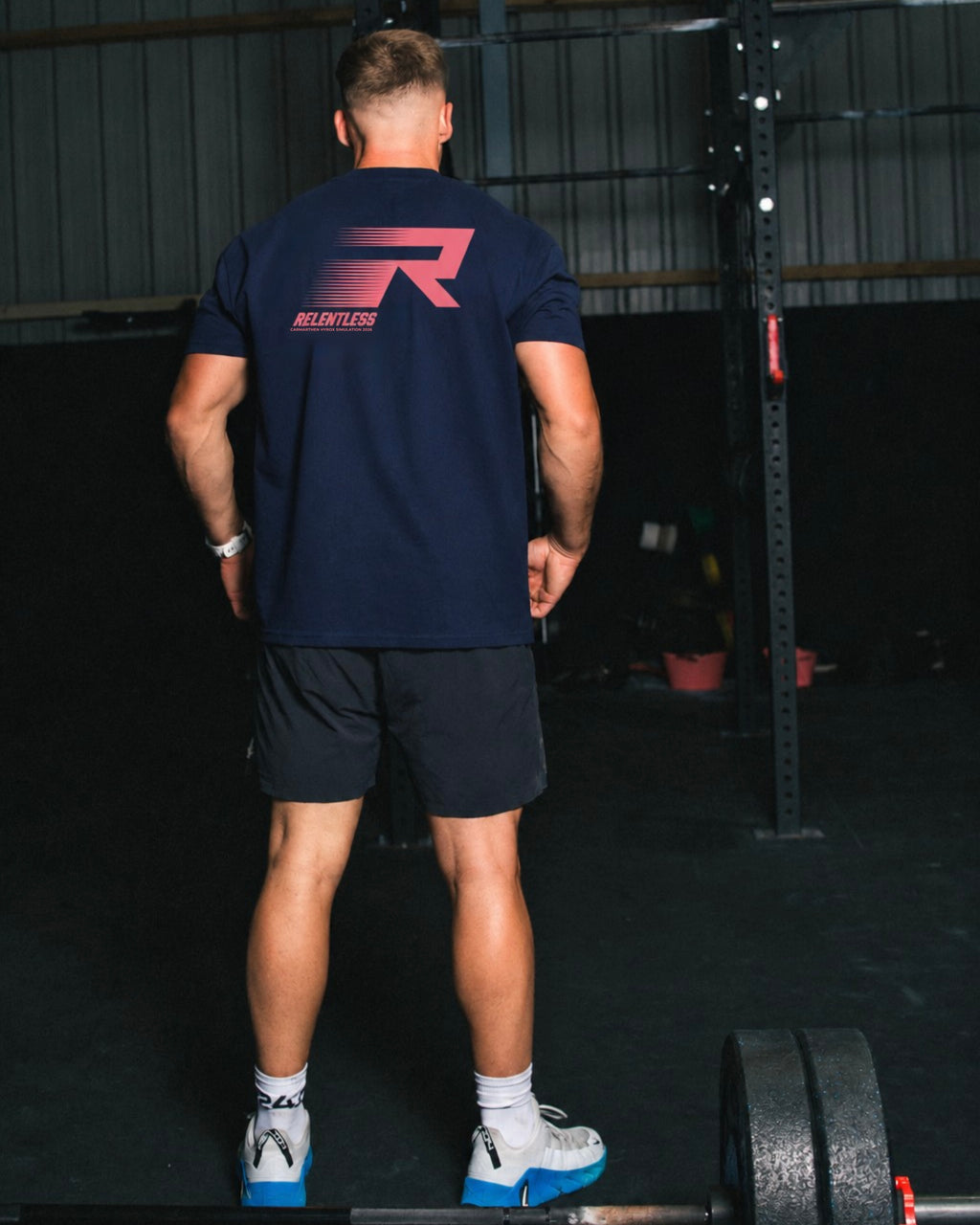 Relentless X sqWOD Unisex Tee - Navy
