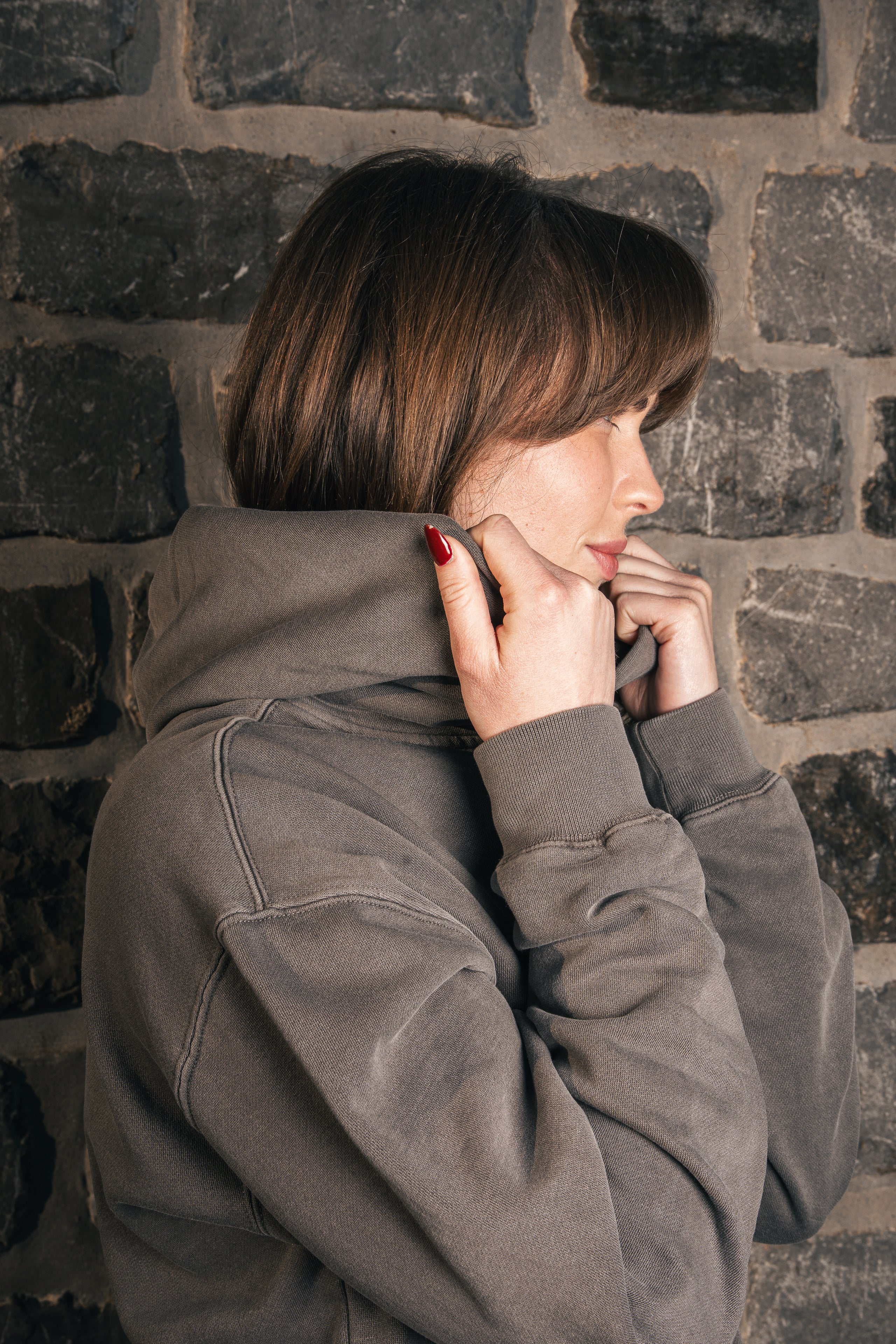 Women’s Faded Light Grey Hood