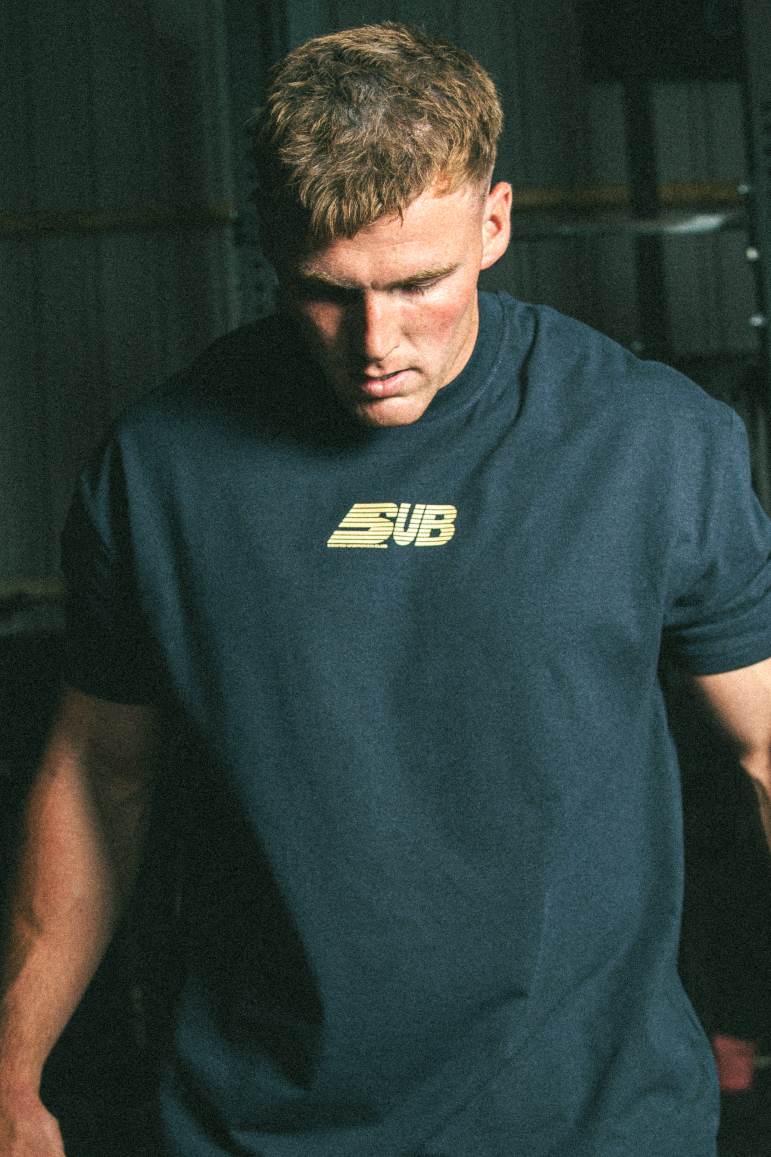 SUB Oversized Unisex Lifting Tee - Navy