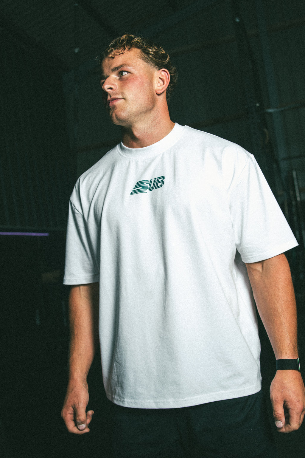SUB Oversized Unisex Lifting Tee - White