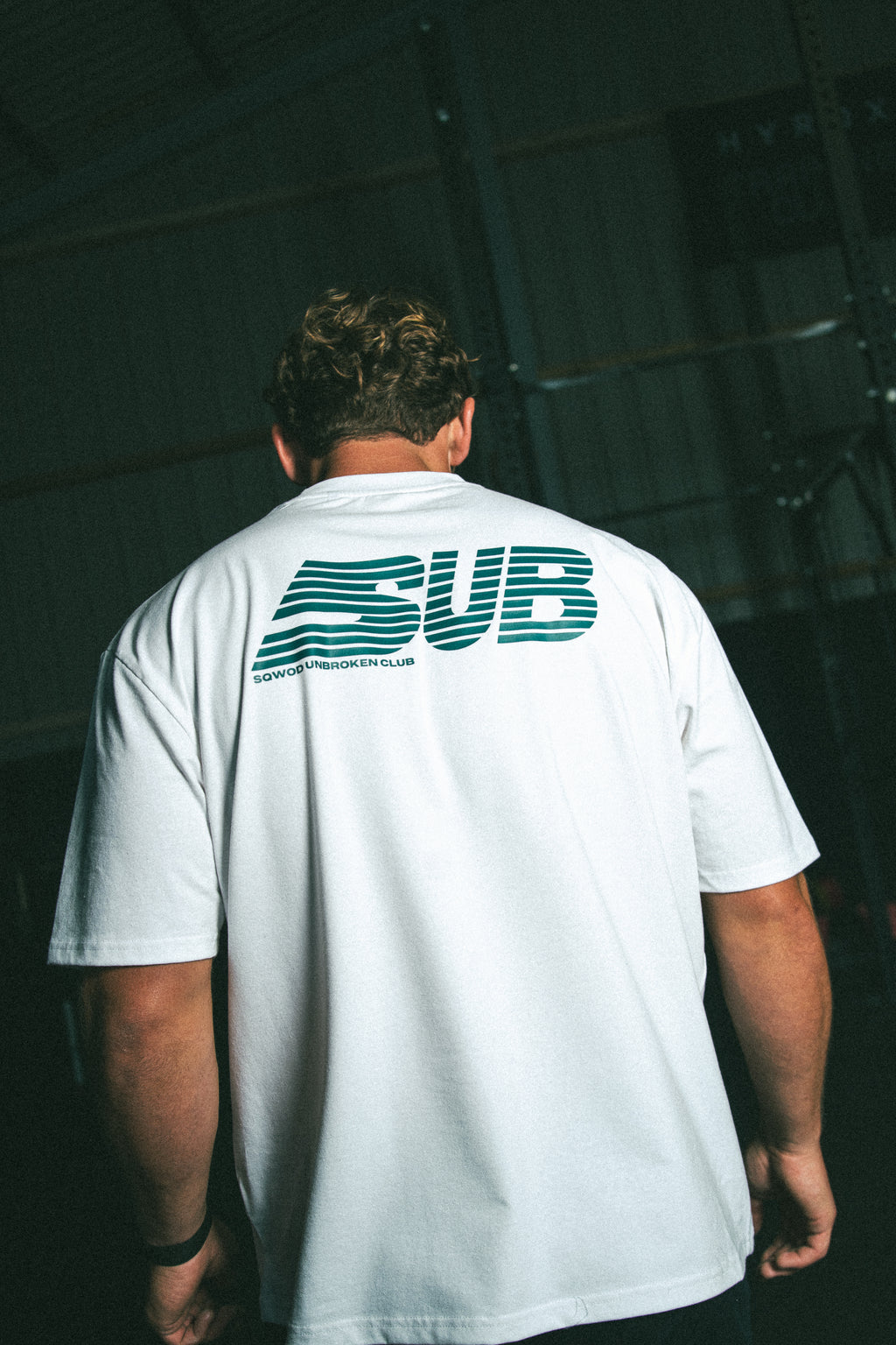 SUB Oversized Unisex Lifting Tee - White