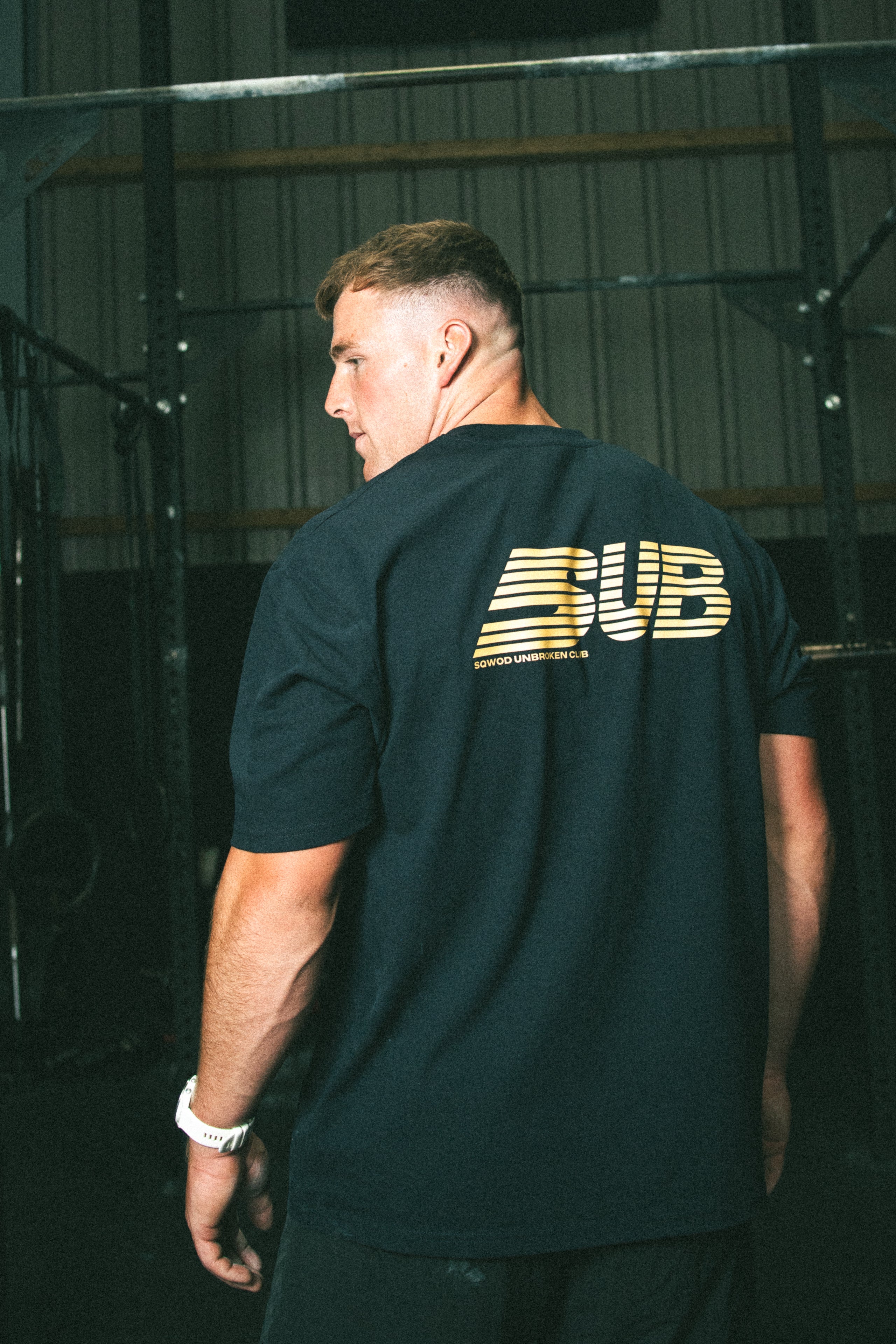 SUB Oversized Unisex Lifting Tee - Navy